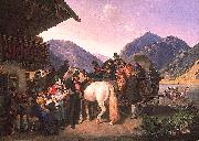 HESS, Heinrich Maria von Sankt Leonhardsfest in Fischhausen am Schliersee oil painting reproduction